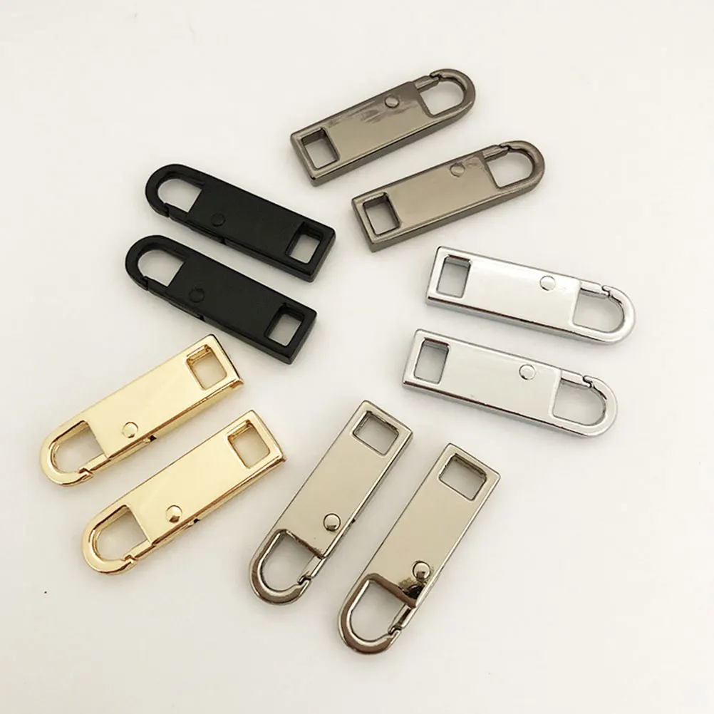 

4pcs Zipper Pullers Replacement Zinc Alloy No Tools Required For Backpacks Suitcases Coats Sportswear Diy Repair Portable