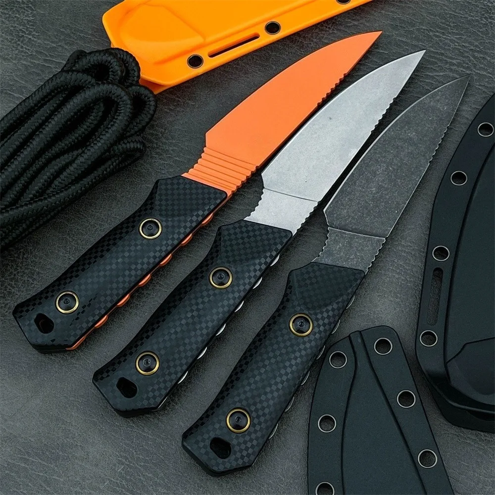 

Тактическое фиксированное лезвие BM 15600OR высокой твердости, стальное лезвие D2 с ручкой из нейлонового волокна, инструмент для охоты на открытом воздухе с ножнами