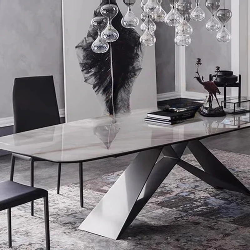 

Postmodern Modern Dining Table Living Room Restaurant Extending Center Table Designer Display Luxury Muebles Hotel Furniture