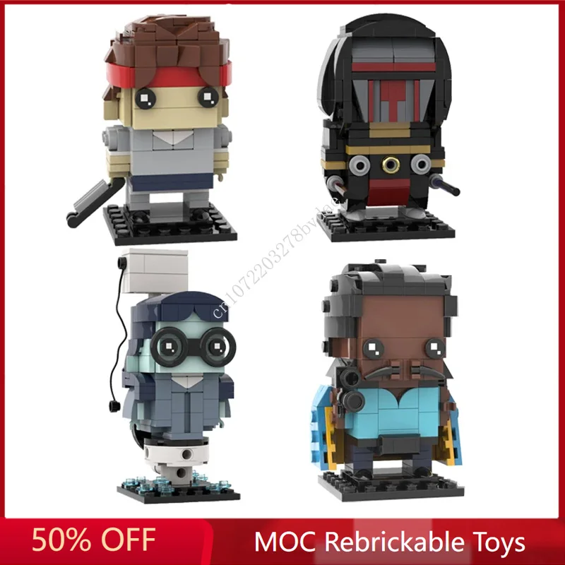 MOC Movie Characters Brand Walsh、Darth Revan、Moaning Myrtle And Lando Calrissian Brickheadz Building Blocks Cartoon Figures Toy