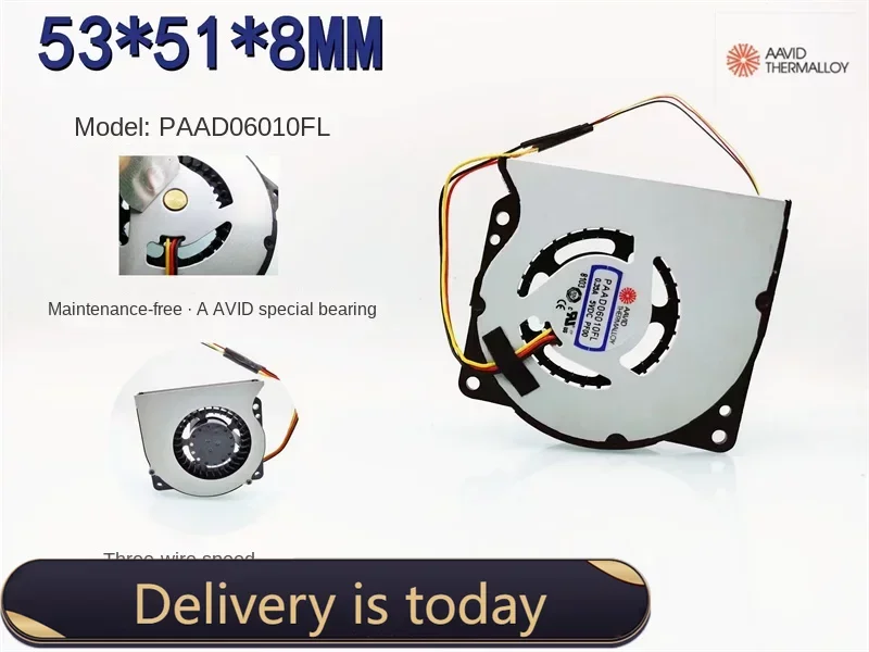 AAVID notebook PAAD06010FL turbine 53*51*8MM speed measuring 5V high-speed 5CM blower fan.