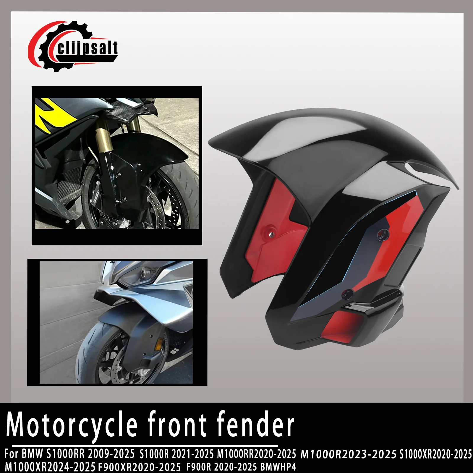 Für BMW S1000RR M1000RR S1000R M1000R S1000XR F900R F900XR HP4 2025 Motorrad Vorderer Kotflügel Hochwertiges Kotflügel-Verkleidungs-Kit