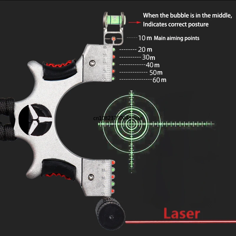 Laserlegering Katapult Metalen Rubberen Band Hoge Precisie Slingshot Outdoor Gereedschap Snelle Druk Schieten Acessories Tirachinas