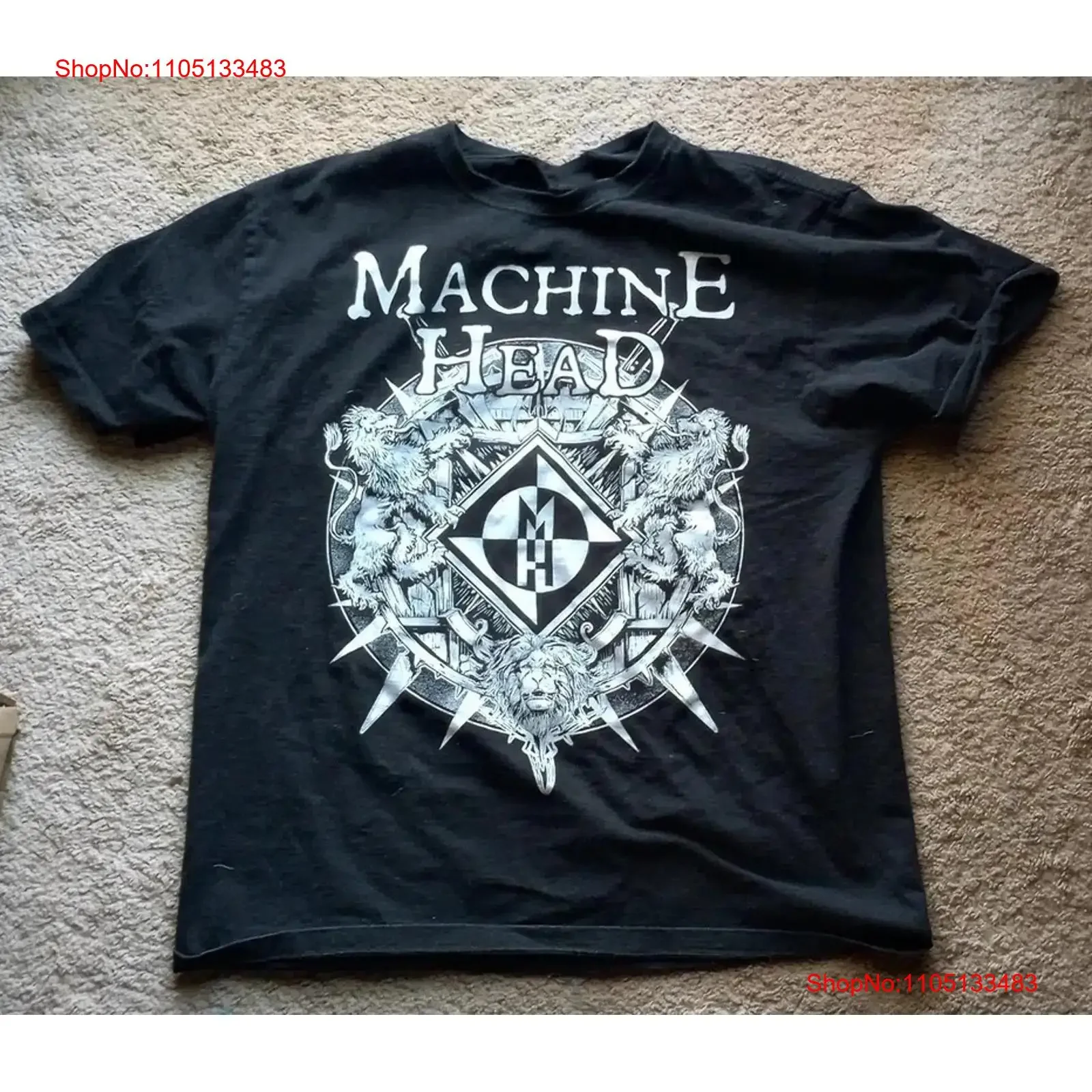 خمر آلة رئيس 2015 جولة تي شيرت أسود القطن جميع حجم S 345XL HRS47 خمر غسلها الرسم الأعلى لارتداء اليومي أوم