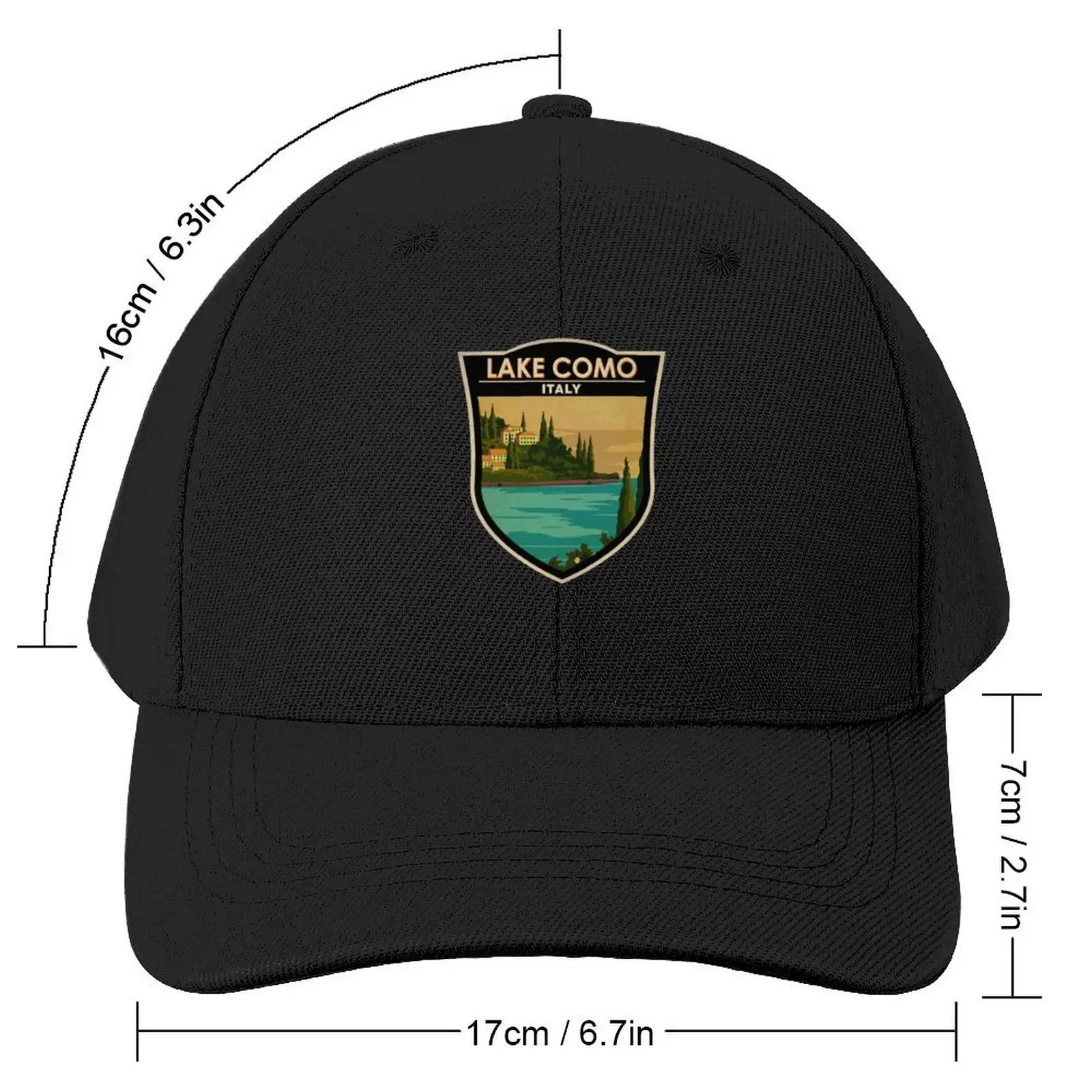 Lake Como Italy Travel Badge Baseball Cap Beach Bag Vintage Dropshipping Golf Women Men's