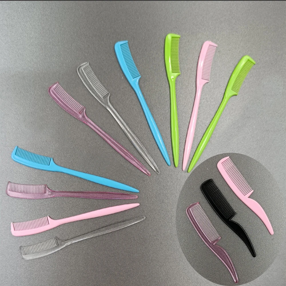 5pcs Miniature Colorful Eyelash Comb Cute Mini Plastic Doll Hair Eyebrow Combs For Doll Accessories Dollhouse Decorations