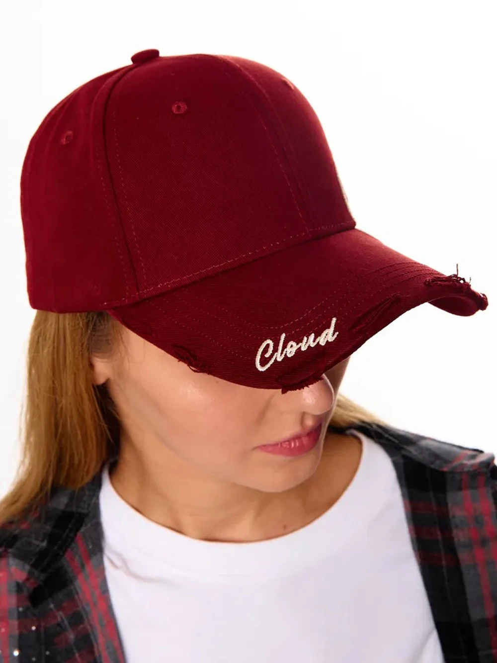 قبعة بيسبول كلاسيكية مطرزة بنص سحابي لصيف وخريف 2025 قبعة رياضية خارجية للشمس والظل