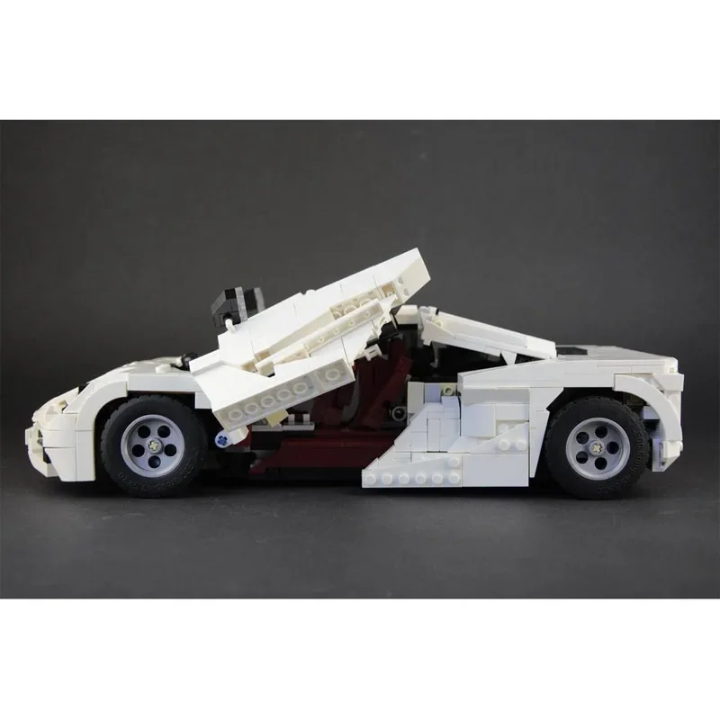 

MOC-230867 Белый Новый культовый спортивный автомобиль, гоночные блоки, модель 1365 деталейMOC, креативные строительные блоки для мальчиков и детей на день рождения, игрушки, подарки