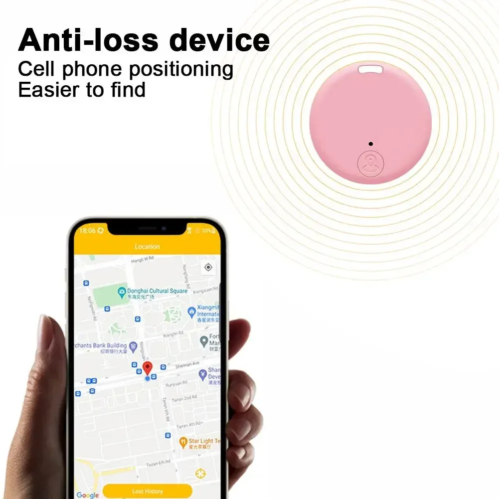 Smart Mini GPS Tracker Bluetooth-Compatible Wireless Key Finder Locator Anti Lost Alarm Tag for Luggage Wallet Children Locating