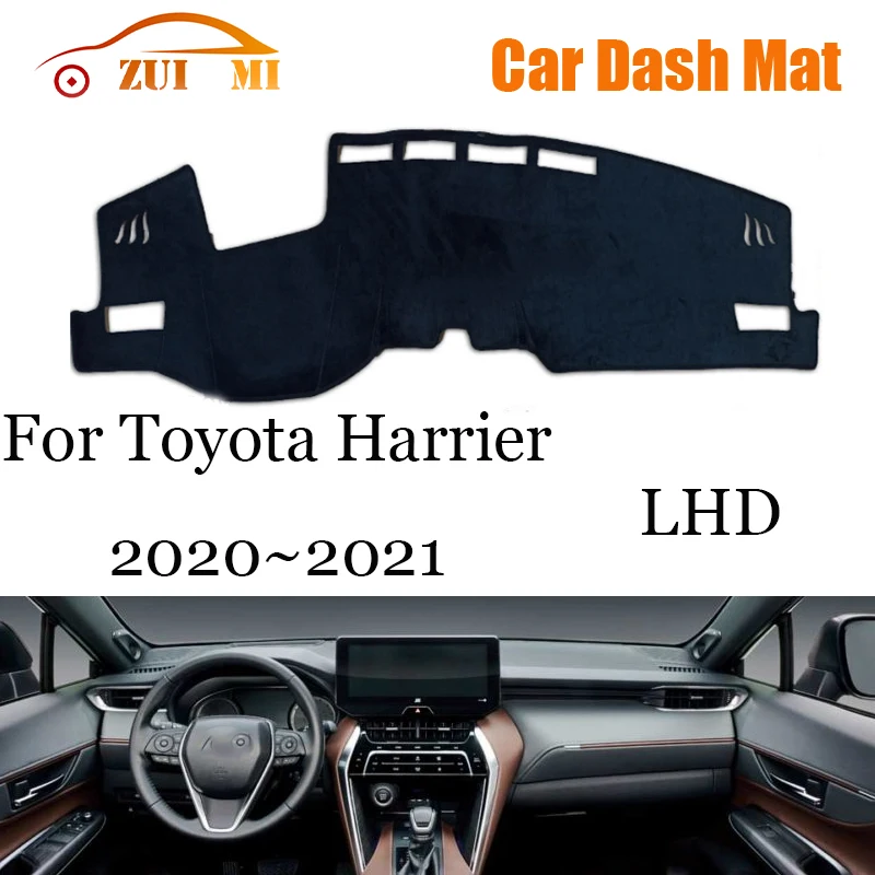 ZUIMI Dashboard Cover Dash Mat Dashmat For Toyota Harrier 2020~2021 LHD RHD Dash Board Cover Pad Sun Shade