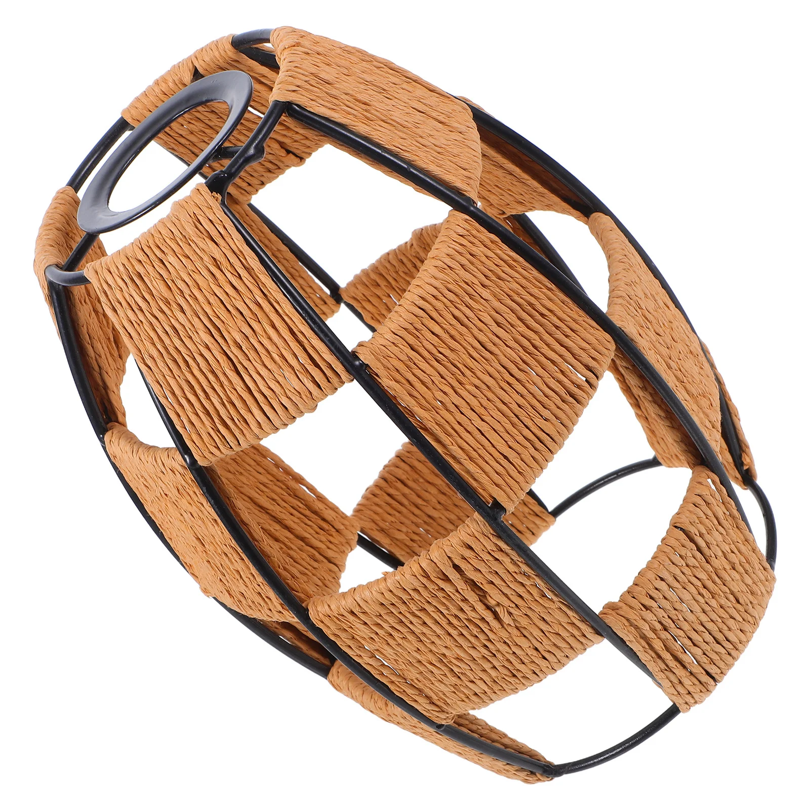 

1pcs Woven Lampshade Handwoven Rattan Style Pendant Light Cover For Living Room Dining Room Farmhouse Ceiling Light Shade