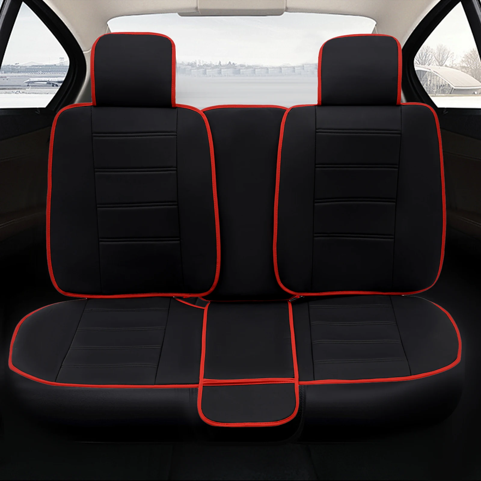 Capas de assento de carro confortáveis e respiráveis incluem almofadas de cintura, apoios de cabeça, ajuste universal, protege as assentos de manchas e arranhões