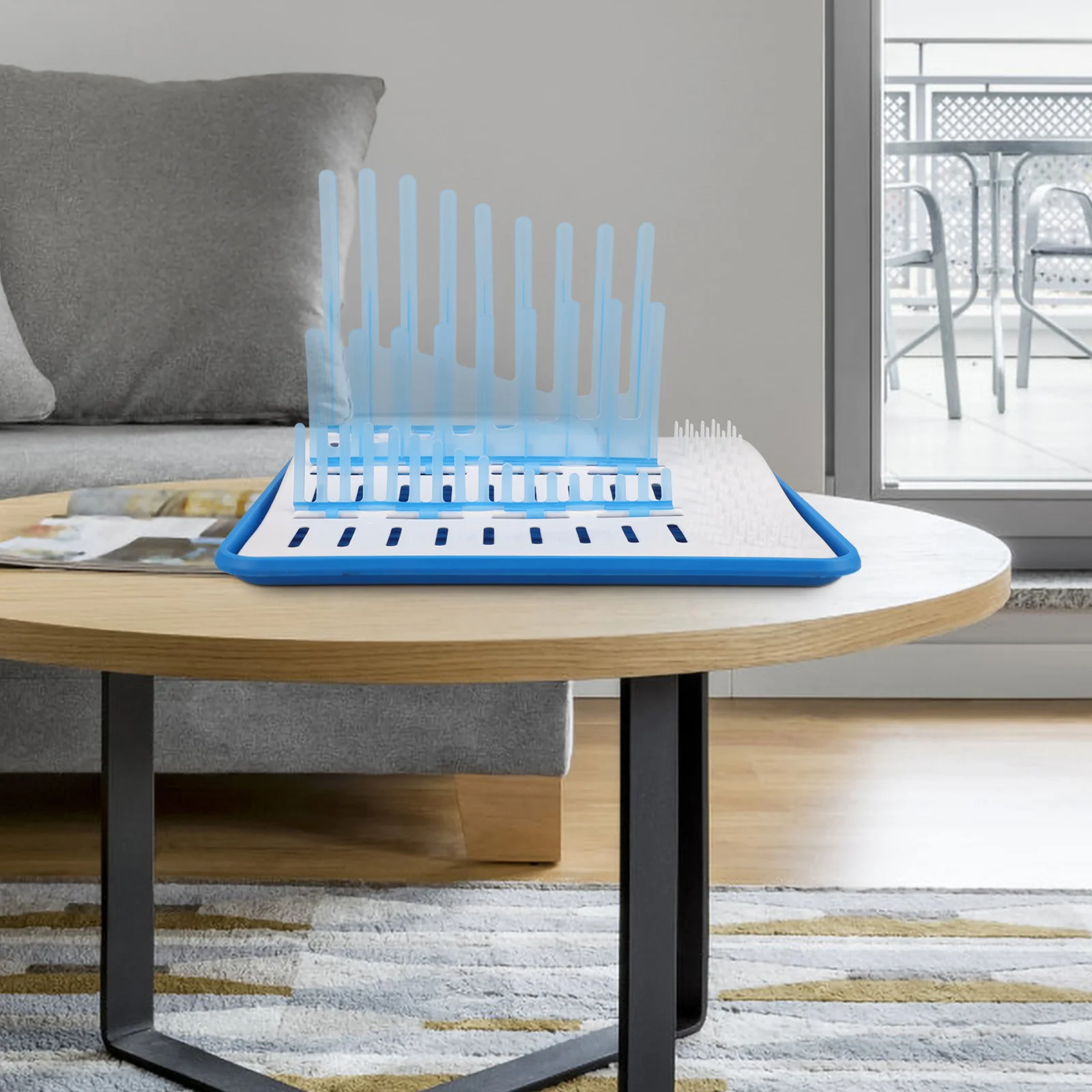 رف تجفيف الزجاجات، حامل تجفيف زجاجات الأطفال بتصميم تصريف عمودي، تشطيب ناعم مناسب لغرفة الأطفال والمطبخ وسهل الحمل أثناء السفر