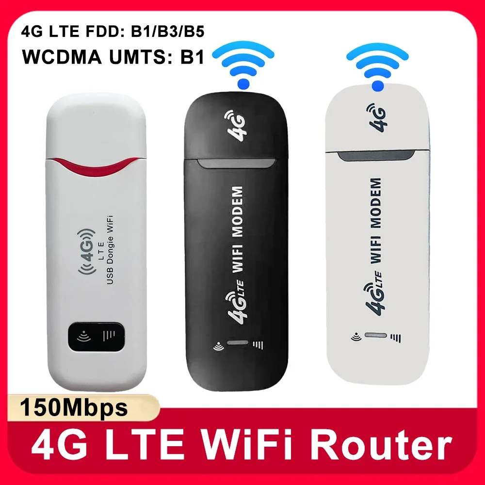 Office WiFi 4G Wireless LTE WiFi Router 4G SIM Card Portable 150Mbps USB Modem Pocket Hotspot Dongle Mobile Broadband for Home