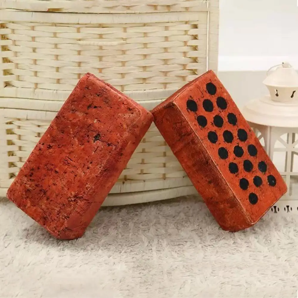 Creative Funny Simulation Brick Wood Block Pillow Office Nap Rest Sponge Cushion Red Brick Pillow Plush Pillow Home Decor