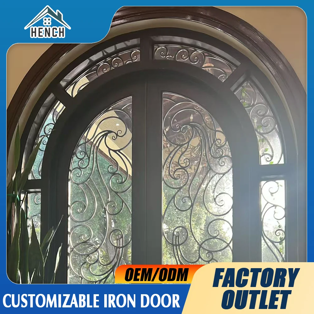 Luxury Iron Front Doors Beautiful and Weatherproof Wrought Iron Double Doors