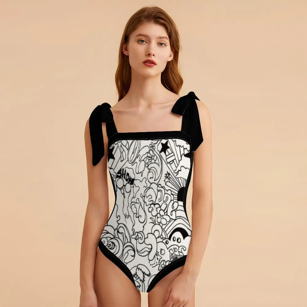 

Floral Print One Piece Luxury Swimwear For Female Swimsuit and Cover Up Thin Straps Bathing Suit Sexy / New Kimono 2023