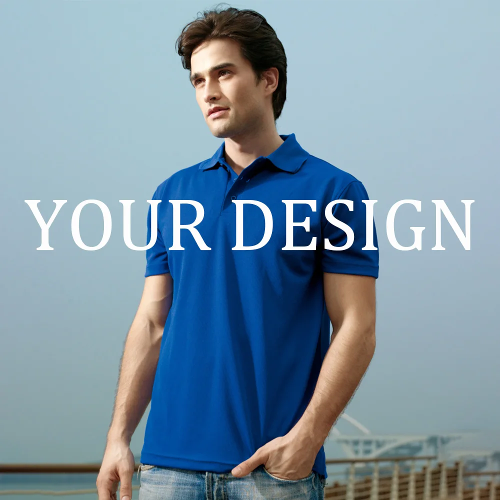 

2024 Customize your own design unisex T-shirt POLO Shirt for Men Customize your print photo logo T-shirt DIY graphic top