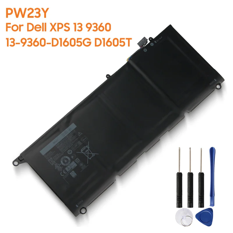 Replacement Battery PW23Y RNP72 0RNP72 0TP1GT For Dell XPS 13 9360 13-9360-D1605G D1605T D1705 Rechargeable Battery 60Wh