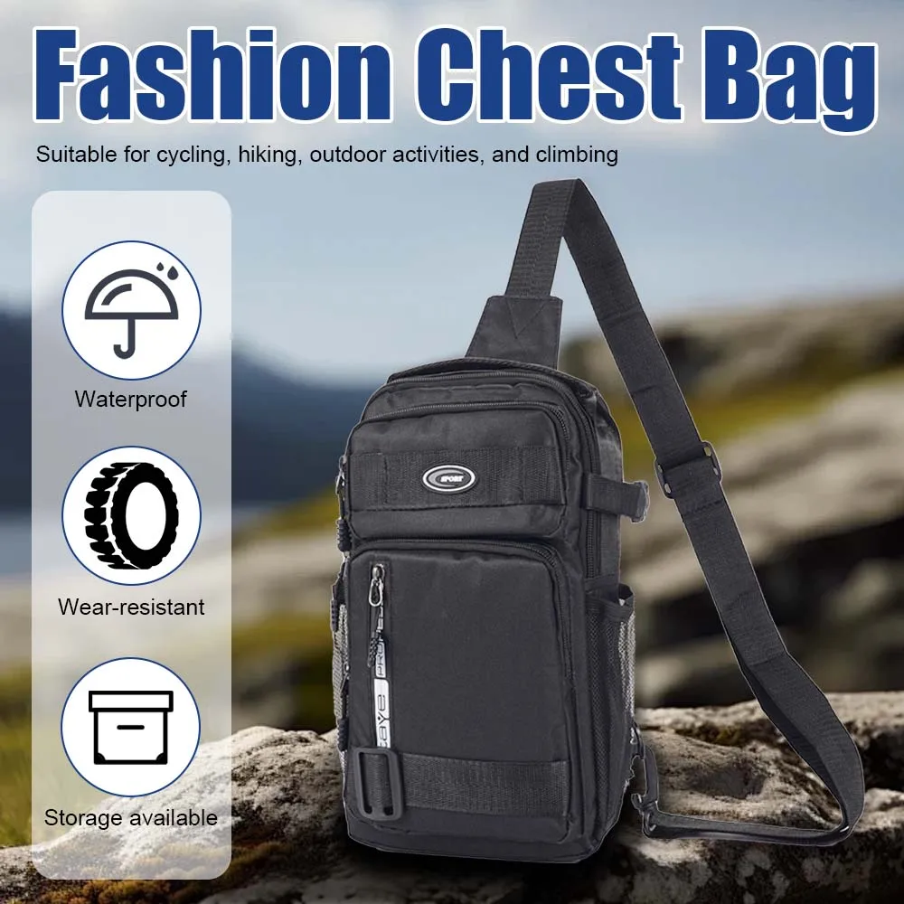 

Riding Backpack for Men Men's Chest Bag Casual Men's Single Shoulder Bag Lightweight and Large-Capacity Crossbody Bag