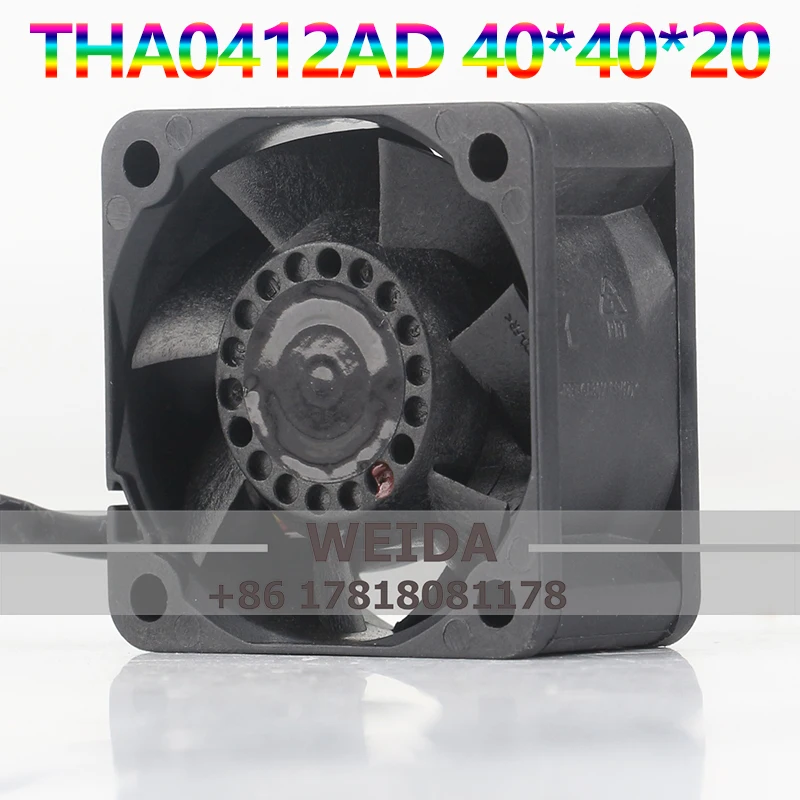 

Delta 12V 0.60A 4020 Dual Ball PWM Speed Regulation High air Volume THA0412AD-SP09 Cooling Fan