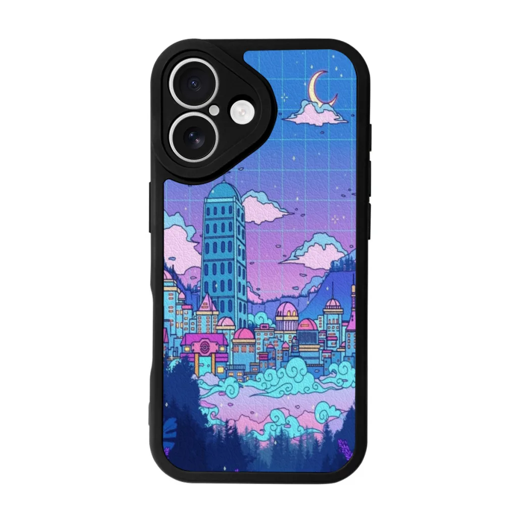 

Lavender Town Phone Case For iPhone 16 Pro Max Plus Soft Silicone Skin Case