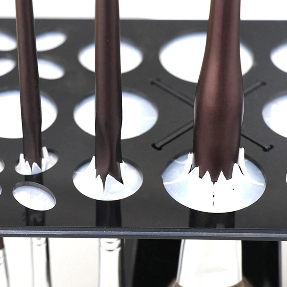 منظم فرش المكياج لتجفيف الهواء، رف تجفيف مدمج أسود للنساء والفتيات يحافظ على شعيرات سفلية بعد الغسيل، محلول سريع الجفاف