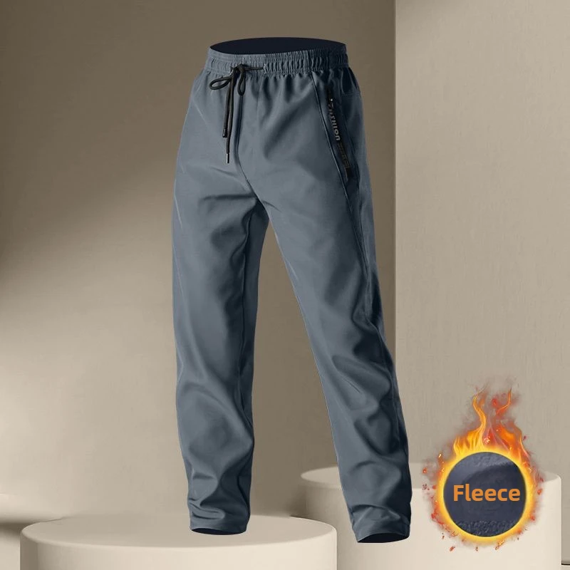 Winter Training Sports Trousers for Men with Fleece New Quick-drying Windproof and Warm Fitness Jogging Outdoor Hiking Trousers