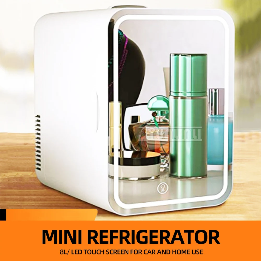 

8L 12L Mini Multifunction Mirror surface Refrigerator Cosmetics Beer Beverage Cooler Dormitory Cooler Fridge for Car Home