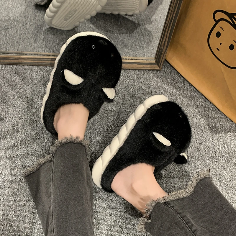 2023 New Animal Lady Home Slipper Women Warm Non Slip Cotton Slippers Men and Women Indoor Household Slipper