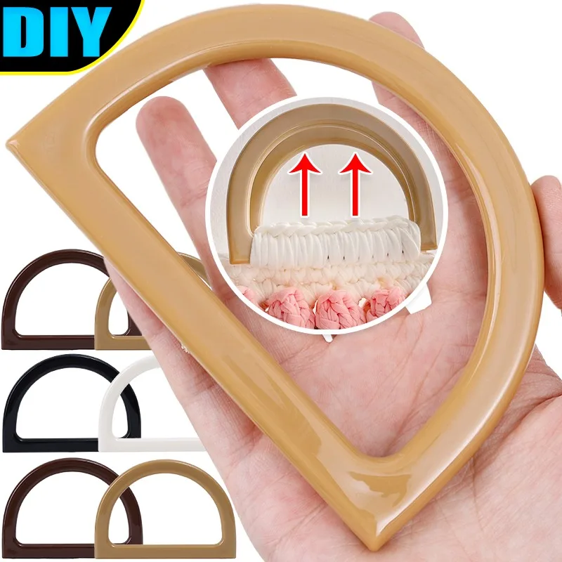 

DIY Sturdy Bag Handle Luggage Semi-circular Resin Handles Handbag Multicolor Smooth Hand Shank Convenient Bag Parts Accessories