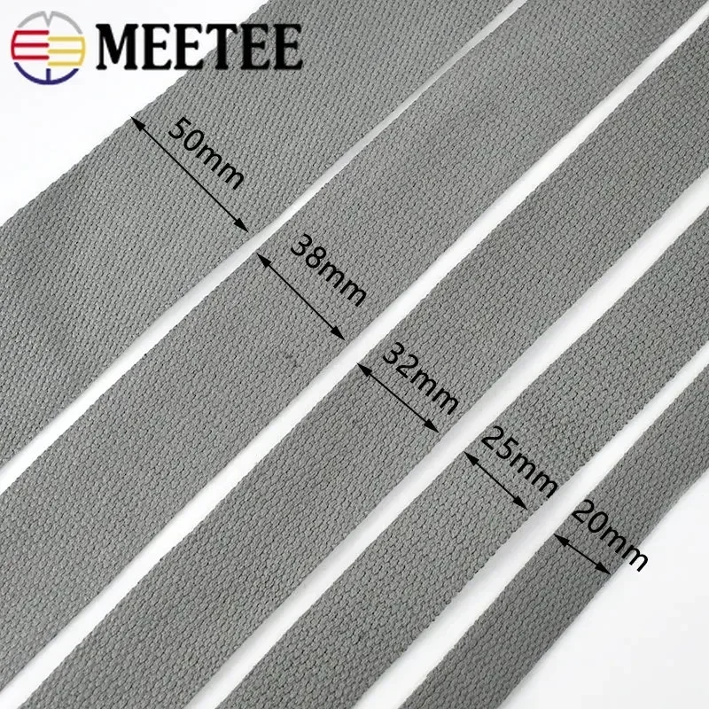 5Meters 20-50mm 1.3mm Thick Canvas Cotton Webbing Tape Backpack  Strap Band Clothes Ribbon DIY Garment Belt Sewing Accessories