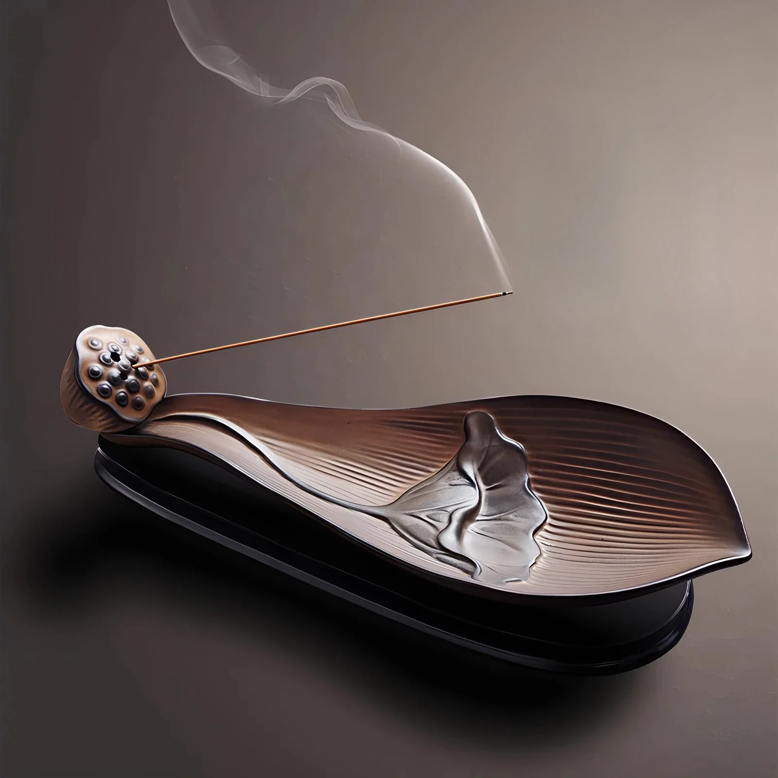 Antique Ceramic Lotus Incense Sticks Inserted Into Indoor Chinese-style Incense Burners and Lotus Incense Burners