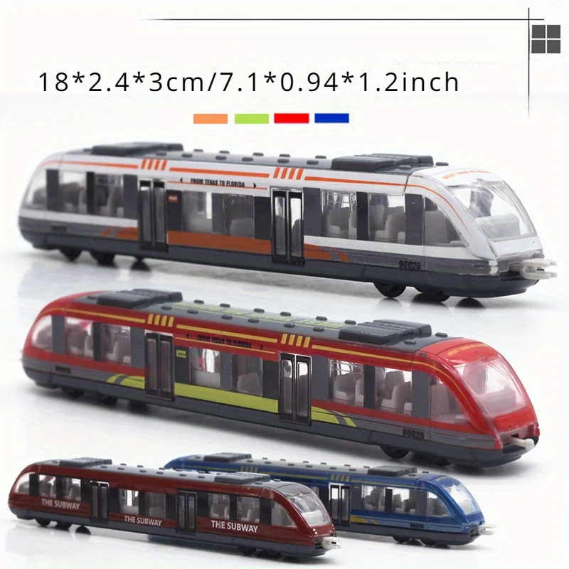 Simulation Alloy Metal High-Speed Rail Diecast Train Toy Model Subway Glide Car Train Educational Toys for Boys Children Gift