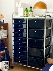 High Quali Multi-Layer Plastic Mobile Storage Cabinet Der Sle Cact Space Saving with Wheels Bedroom Organizer