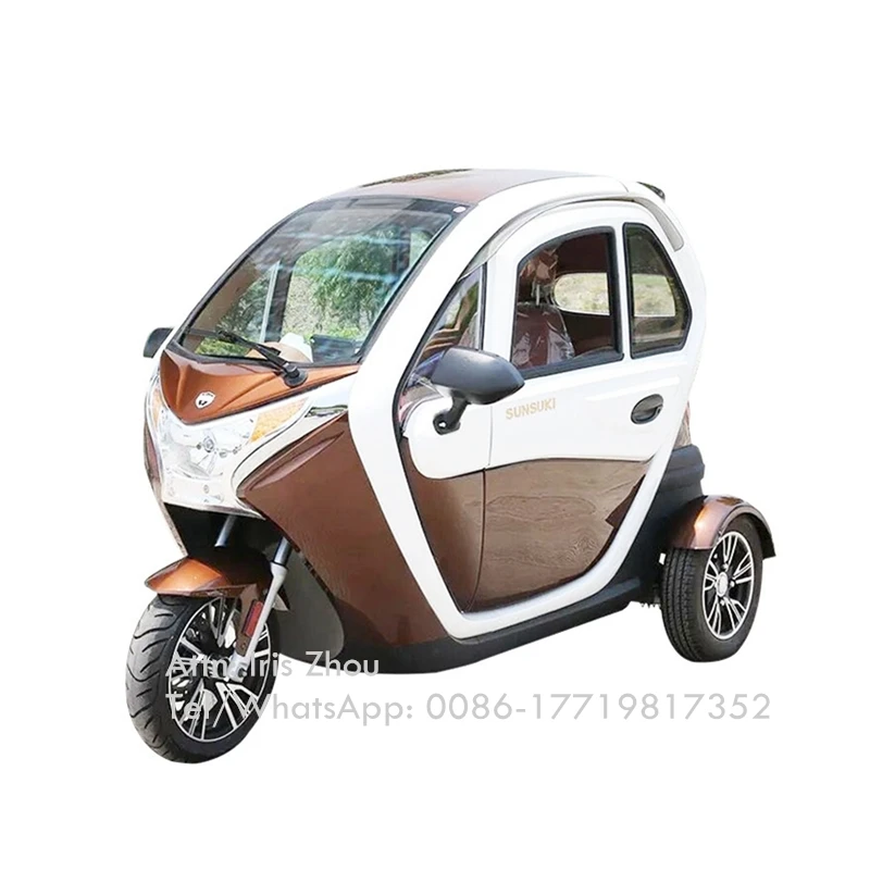 2.5KW Electric Tricycle For Adults 3 Seats Vehicle High Level Legal Road Register New High Speed Mini Mobile Tuk Tuk Car Trike