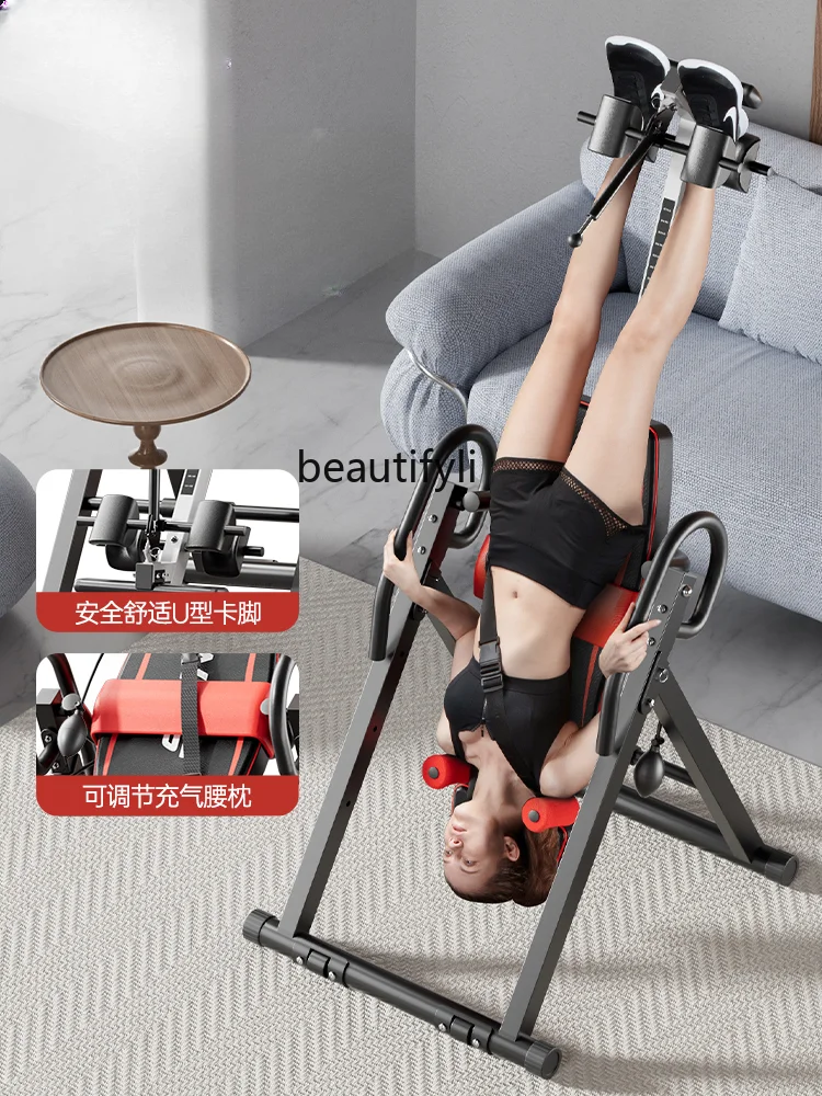 

Inversion Table Home Fitness Equipment Upside down Traction Auxiliary Inverted Stretch Waist Chair Upside down Device