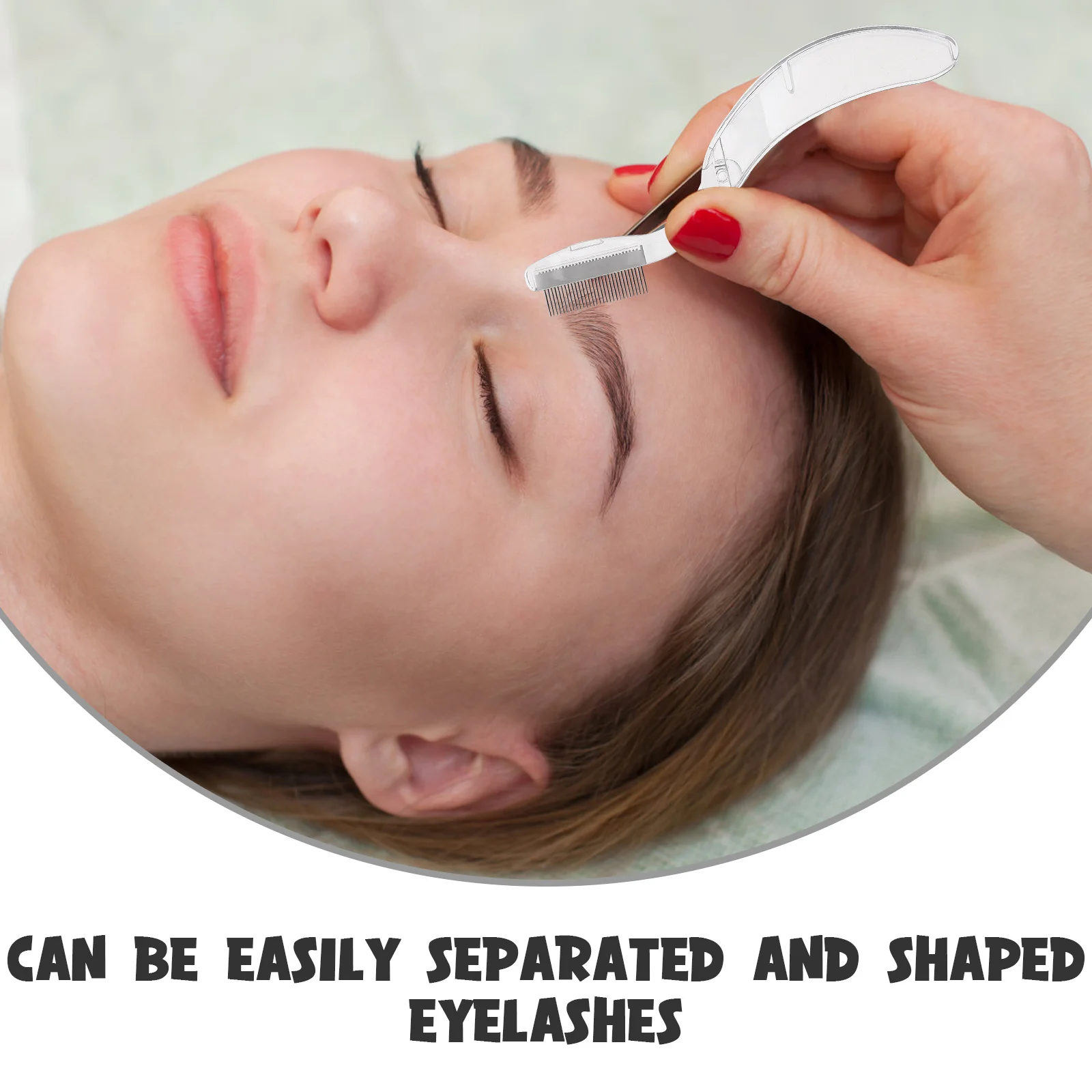 2 Stuks Metalen Wimperkam Tweeërlei Gebruik Wenkbrauw- en Wimperborstel Compact Ontwerp voor Reizen Gemakkelijk mee te nemen Wenkbrauw Make-up Tool