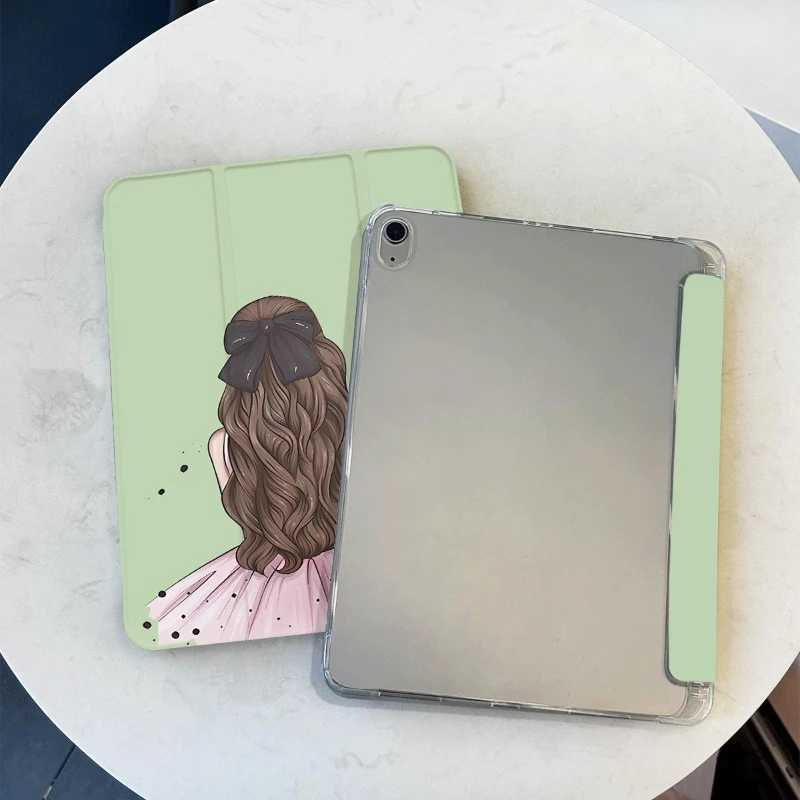 

Back Girl Flip Smart Cover for IPad Air 5 4 10.9 Cases 9.7 5th 6th Gen 2021 10.2 7/8/9 Generation Ipad Mini6 8.3 Tablet Cover