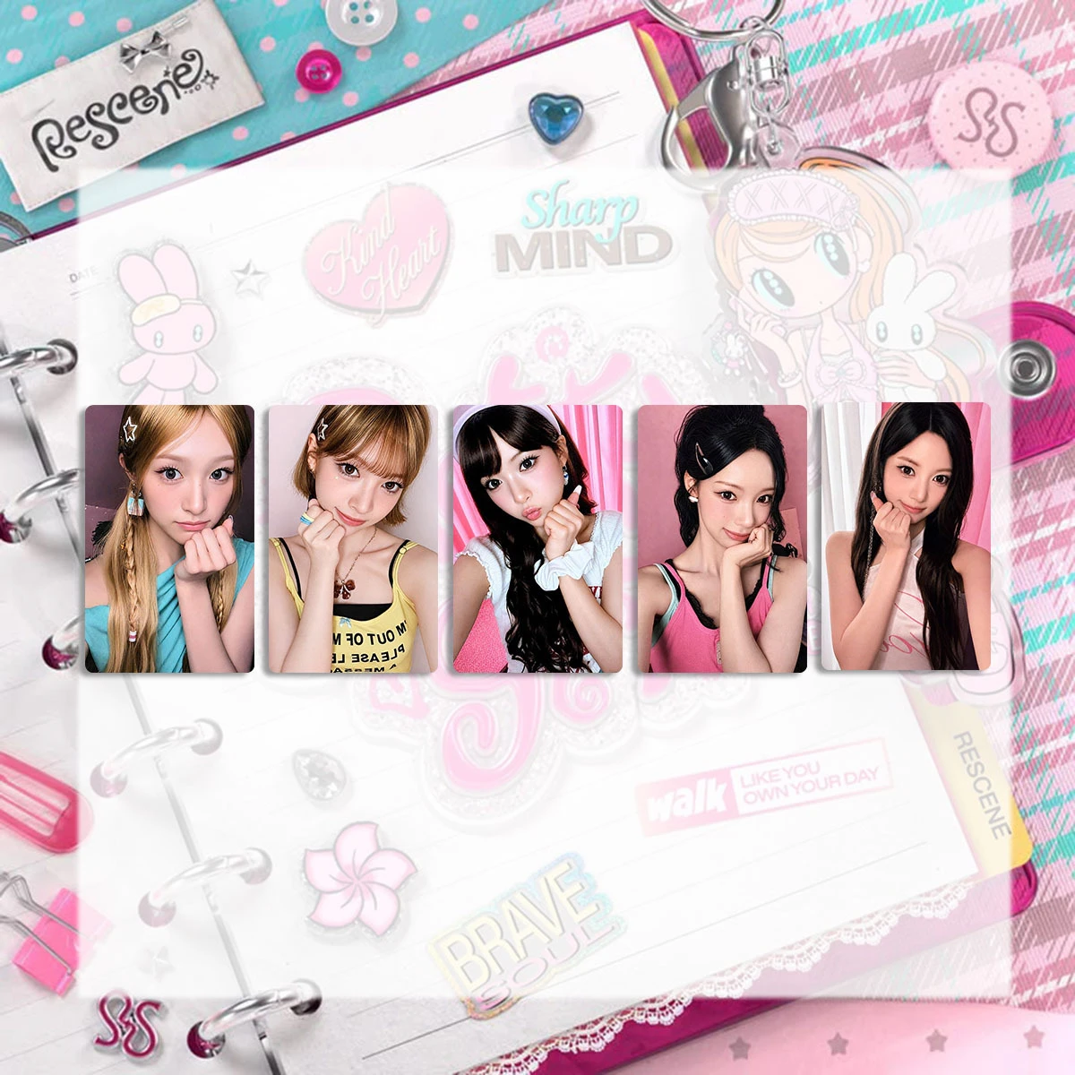 2026 New RESCENE Girl Album Pretty Girl Song Cards PINKY UP