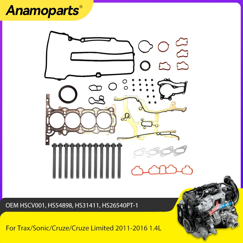 Engine Parts Full Gasket Set Bolt Kit Fit 1.4 L GAS LUJ For Chevrolet Trax Sonic Cruze Limited Buick Encore Opel 1.4L 11-16