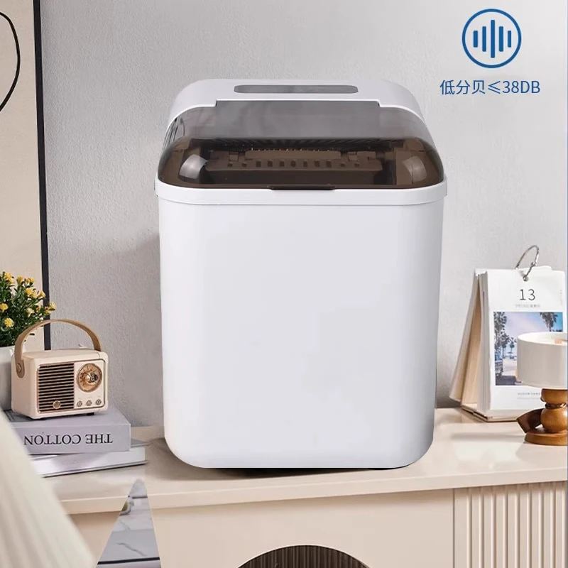 Por Stainless Steel Ice Maker Multi-Functional Fast Ice Making Easy Clean for Home Office Kitchen