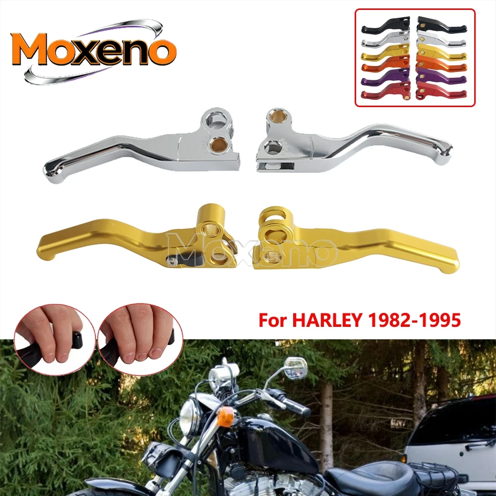 

Motorcycle Brake Clutch Lever Handle Levers 2 3 Finger For Harley Softail Sportster Touring Dyna Classic Custom Standard 1982-95