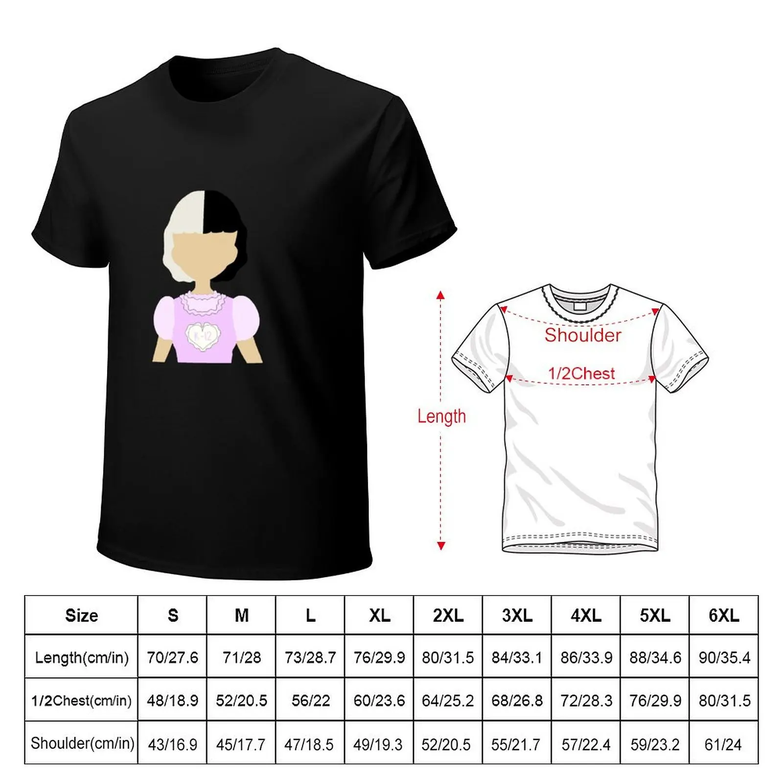 K-12 no face fan art T-Shirt Casual Holiday Short Sleeve Tee