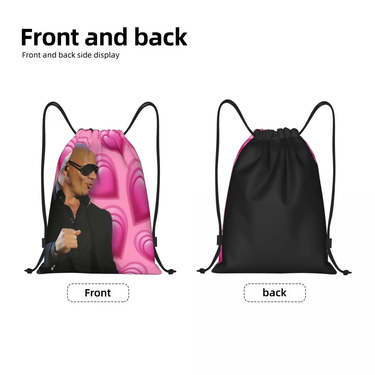 Wholesome Pitbull Drawstring Backpack Sports Gym Bag for Women Men Mr World Rapper Singer Shopping Sackpack