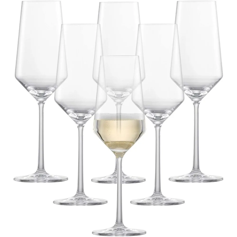 

ZWIESEL GLAS Pure Collection Champagne Glasses Set - 6 Pack, Effervescence-Enhancing Flutes, Dishwasher Safe Tritan Crystal
