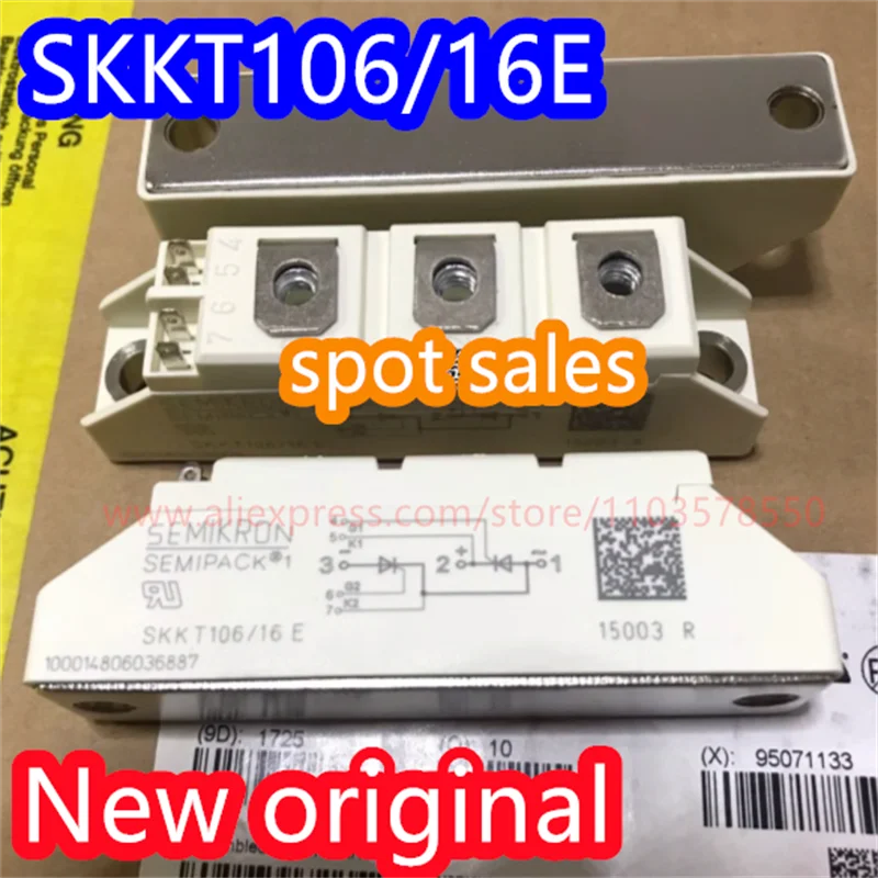 1PCS  Brand new original SKKT106/16E IGBT module SKKT 106/16E thyristor diode module SKKT106-16E SKKT 106/16E