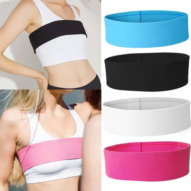 Breast Compression Band Shockproof Elastic Sports Chest Belt Sport Bras Strap for Exercise Jumping Rope Yoga Fitness Workout