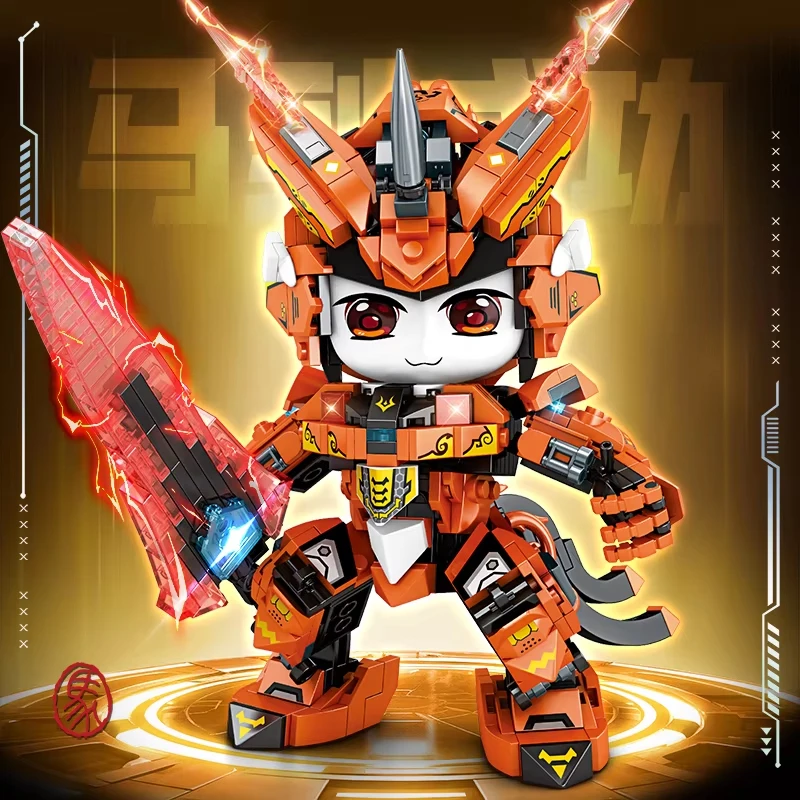 2025 نمط الكونغ فو 12 في 1 مجموعة مكعبات بناء الباندا والزودياك الميكانيكية ، ألعاب نماذج حيوانات مفصلية لهدايا عيد ميلاد الأولاد #5