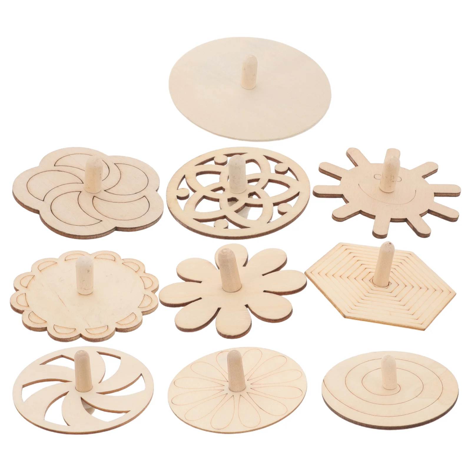 

20Pcs Wooden Spinning Tops: Unpainted DIY Gyro Craft Kits for Kids - Rustic Blank Wood Gyroscopes for Painting Crafts Handheld